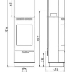Stufa camino SEVILLA grigio