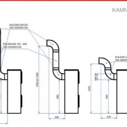 KERPEN II - čierny smalt, šamotová výmurovka