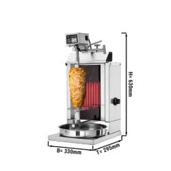 Grelhador Kebab Elétrico 1 queimador até 5 kg