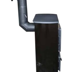 Kamin Milano II b, svart emalj