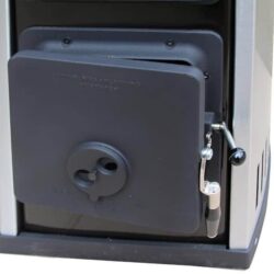 Pejseovn, Milano II B sort, rustfrit stål