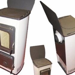 Estufa de chimenea Milano II b blanca