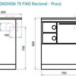 OKONOM 75 FIKO De Luxe vit vänster vit