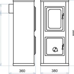 Pejseovn, Verona b sort emalje