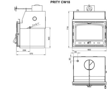 Krbová vložka s teplovodním výměníkem PRITY C W18 – Image 3