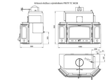 Krbová vložka s teplovodním výměníkem PRITY TC W28 – Image 3