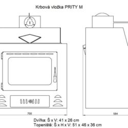 Kandalló betét PRITY M