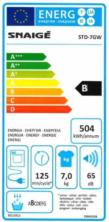 Sušička kondenzační Snaige STD-7GW – Image 2