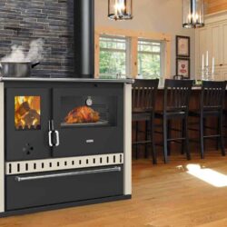 Szilárd tüzelésű kályha PRITY GT FS S DR, elefántcsont