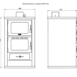Estufa-chimenea con horno PRITY FG