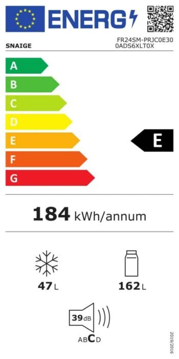 Lednice s mrazákem Snaige FR24SM-PRJC0E - зображення 4