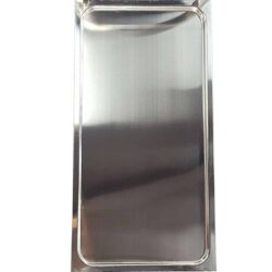 Stainless steel serving trolley with 3 shelves