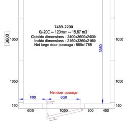 Морозильний ящик CS 2,4х3,6 м - 15,6м3 Pro line