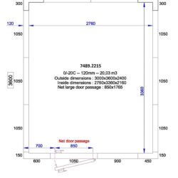 Морозильна камера CS 3х3,6м 20м3 PRO LINE