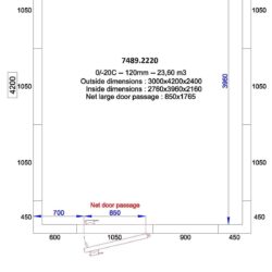 Tủ đông CS 3x4.2m 23.6m3 PRO LINE