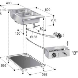 Bain-marie électrique encastrable CSEL