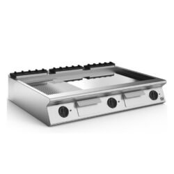 Griglia elettrica Gastro-Inox 700 HP 2/3 liscia e 1/3 seghettata, 120 cm