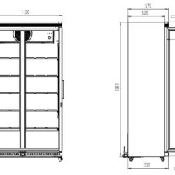 Geladeira envidraçada CS AVL-785R