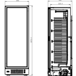 Congelatore con vetro nero CS 7464A 0064 382L