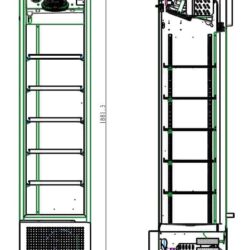 Congelatore con vetro nero CS 7464A 0205 221L