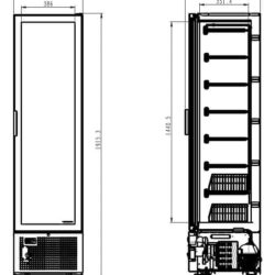 Mraznička prosklená CS 7464A 221L