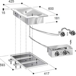 Frigideira embutida CSEL Chrome