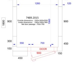 Морозильна камера CS 1500x1800x2200 - 120 мм
