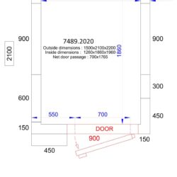 Морозильна камера CS 1500x2100x2200 - 120 мм