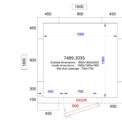 Ящик морозильний CS 1800x1800x2200 - 120 мм
