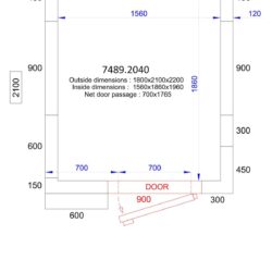 Ящик морозильний CS 1800x2100x2200 - 120 мм