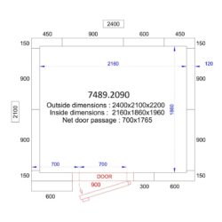 Hộp cấp đông CS 2400x2100x2200 - 120 MM