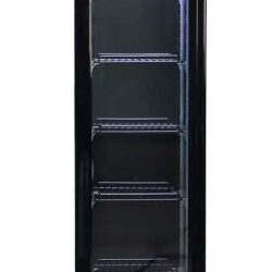 Geladeira CS 7455A 1385 estreita preta envidraçada