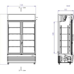 Geladeira CS 7455A 2105 envidraçada