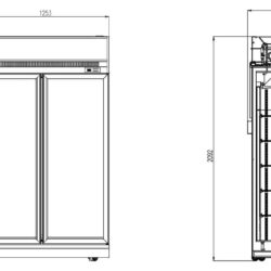 Verre pour réfrigérateur CS INS-1000R BL noir