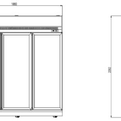 Geladeira envidraçada CS INS-1530R