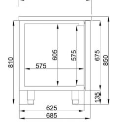 Mesa refrigerada CS700 Pro Line 186cm 3+1