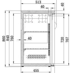 Стіл барний холодильний CS7450 146см чорний 2 двер