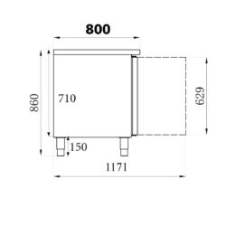Bàn lạnh CS800 151cm +2/+8 °C
