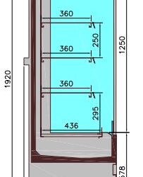 Vitrina refrigerada de parede CS JAMIE 1.9