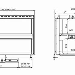 Tủ ấm tích hợp CS Keramic wall 3/1 đen