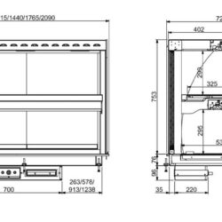 Tủ ấm tích hợp CS Keramic tròn 4/1 đen