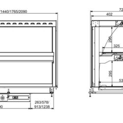 Tủ ấm tích hợp CS Keramic treo tường tròn 4/1 đen