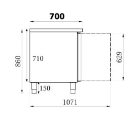 Bàn làm mát CS700 có bồn 2,02 m