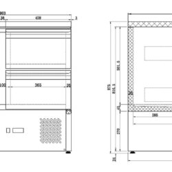 Køledisk CS700 90cm låger/skuffer Compact Line