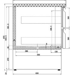 Chladící stůl CS700 136cm 6 zásuvek Compact Line