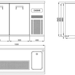 Холодильний пивний стіл CS 7489A 531