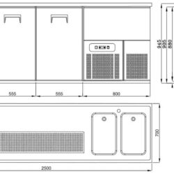 Tavolo da birra refrigerato CS 7489A 534