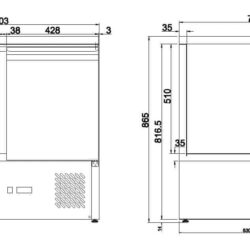 Стіл холодильний CS700 90см 2 двері Compact Line