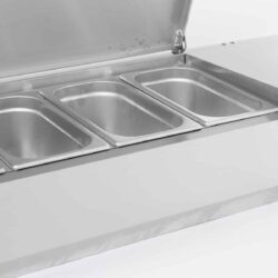 Cooling unit CS TOP SS 120cm 5xGN1/4 stainless steel lid