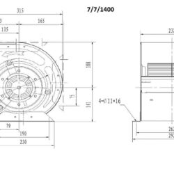 Ventilador em caixa CS 7225A 7/7/1400